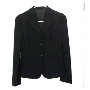 Black Cour Caree Pinstriped Suit in 0/2